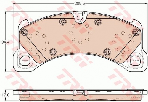 Колодки торм VW TOUAREG/PORSCHE CAYENNE пер TRW GDB2004