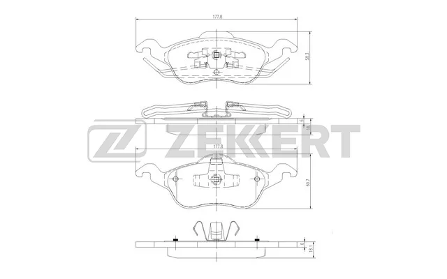 Колодки торм FORD FOCUS I пер ZEKKERT GDB1358=269100