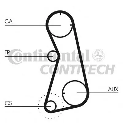 Ремень ГРМ VW 2.0 9A CONTI 5183XS