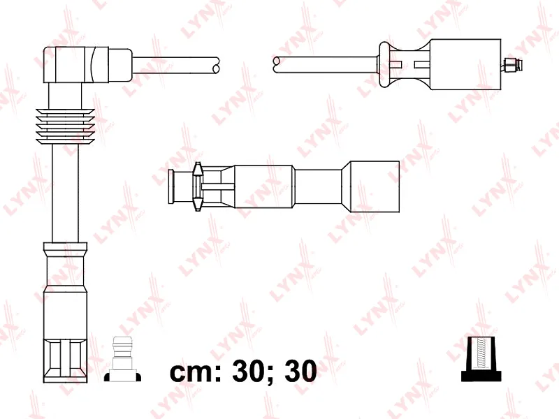 Провода в/в VAG 1.8 96-00 LYNX (пара)