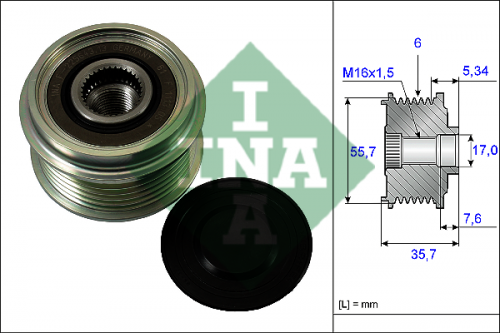 Шкив генератора GM INA