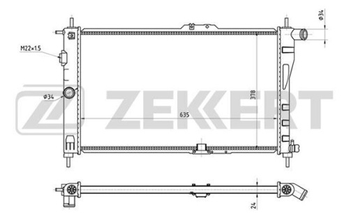 Радиатор ОЖ DAEWOO NEXIA все моторы ZEKKERT