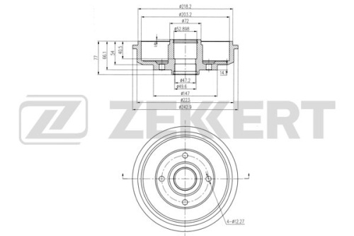 Барабан торм FORD FUSION ZEKKERT