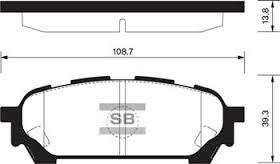 Колодки торм SUBARU зад SANGSIN GDB3395