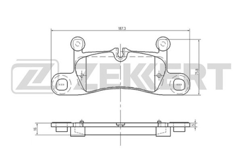 Колодки торм VW TOUAREG/Q7/CAYENNE зад ZEKKERT GDB1875