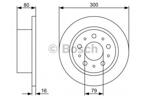 Диск торм FIAT DUCATO 06- 16" задн BOSCH DF4750