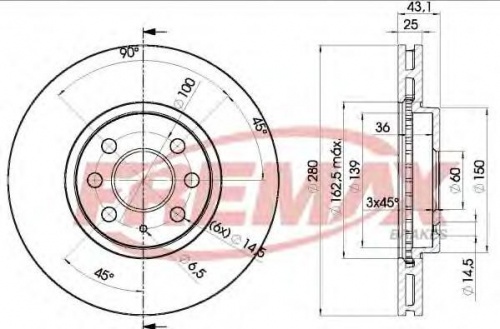 Диск торм OPEL ASTRA G/H/MERIVA A пер MILES DF4426 (4болта)