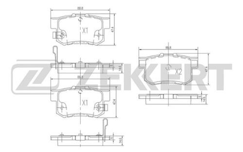 Колодки торм SUZUKI SX4 зад ZEKKERT GDB3516=GDB774