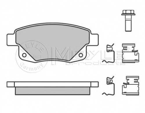 Колодки торм FORD TRANSIT 06- зад диск MEYLE GDB1725 (р/к в к-те)