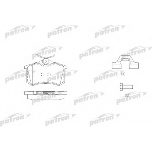 Колодки торм VW SHARAN зад PATRON GDB1415=226351 (+PFK427)