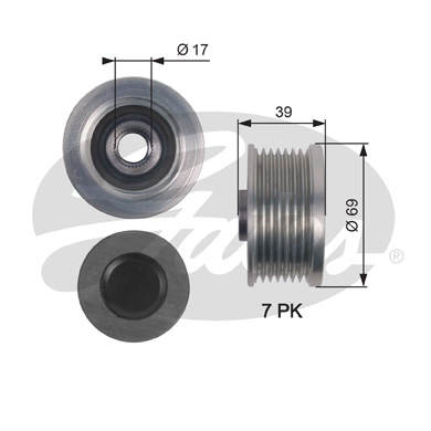 Шкив генератора NISSAN R51/D40 GATES