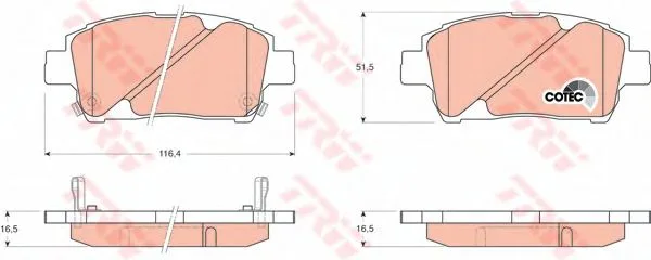 Колодки торм TOYOTA COROLLA/CELICA/GEELY FC/MK пер KASHIYAMA GDB3242=GDB7075=274002=GDB7709=297142