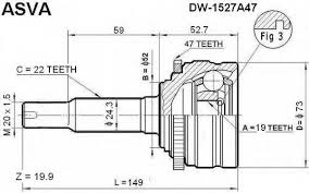 ШРУС CHEVROLET AVEO 1.2 наружн HDK 303898=15-1527=1010-AV (19x22)