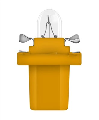 Автолампа приборки 12V (1.5W) BX8.5d пластмассовый патрон (светло-корич) LYNX