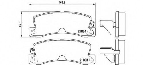 Колодки торм TOYOTA AVENSIS 97-03 зад HSB GDB3164