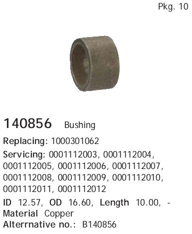 Детали стартера Втулка стартера 12.5x16.6x10 CARGO
