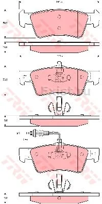 Колодки торм VW T5 зад 17" REMSA GDB1671=2118702