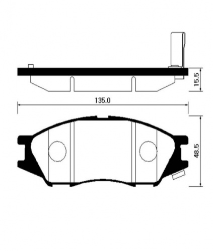 Колодки торм NISSAN ALMERA CLASSIC пер HSB GDB7043 (+41080-95F0A)