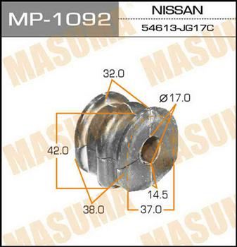 Втулка стаб NISSAN QASHQAI задн MASUMA (17mm) NSB-J10R18
