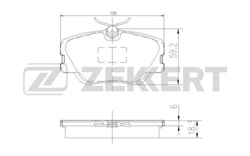 Колодки торм MB W124/W201 пер ZEKKERT GDB818=218900