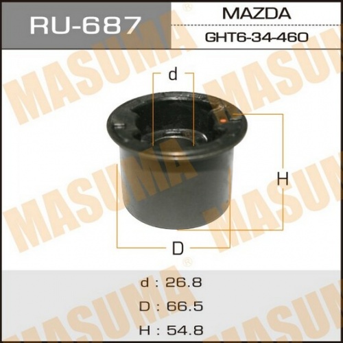 Сайлентблок рычага MAZDA CX-5/3 13-(BM)/6 11-(GJ) пер подв задний MASUMA MZAB-KEB