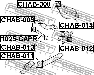 Сайлентблок рычага OPEL ANTARA/CHEVROLET CAPTIVA зад подв попереч нижн внутренний ТОЧКА ОПОРЫ (в подпружинный) CHAB-008