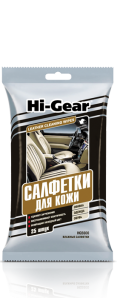 Салфетки HI-GEAR для кожи салона (25шт)