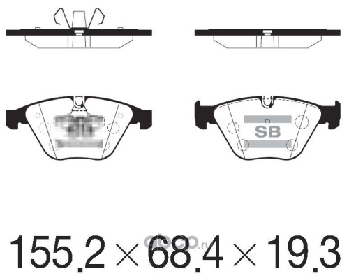 Колодки торм BMW E90/E60/E65 пер SANGSIN GDB1498