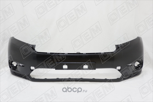 Бампер Toyota Highlander 10-13 перед (ПТФ/ С отверстием под крюк) SAT