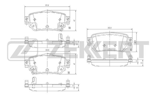 Колодки торм NISSAN QASHQAI J11/T32 задн ZEKKERT GDB3617