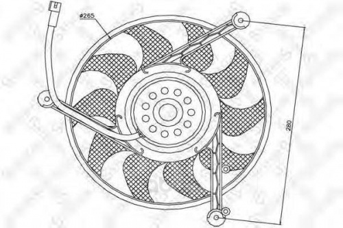 Вентилятор ОЖ VW T4 AC0 STELLOX