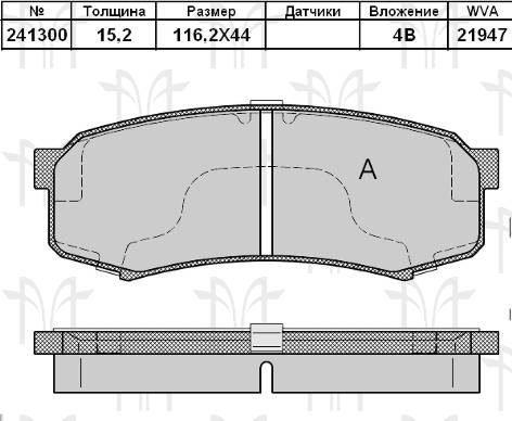 Колодки торм TOYOTA LC120/150 зад TRW GDB1182=GDB3464