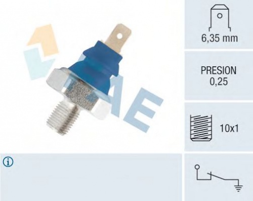 Датчик давл масла VW 0.15-0.35 бар FAE (синий)