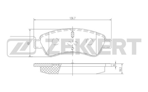 Колодки торм CITROEN/PEUGEOT пер ZEKKERT GDB1463