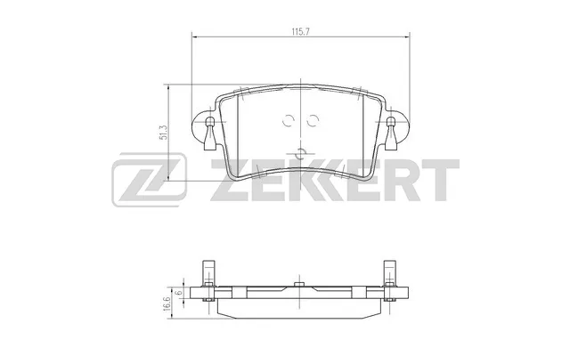 Колодки торм OPEL MOVANO зад ZEKKERT GDB1470=283300