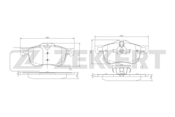 Колодки торм ROVER 75 пер ZEKKERT GDB1374