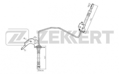 Шланг торм OPEL ASTRA G/H/ZAFIRA A/B/MERIVA задн прав ZEKKERT (диск)