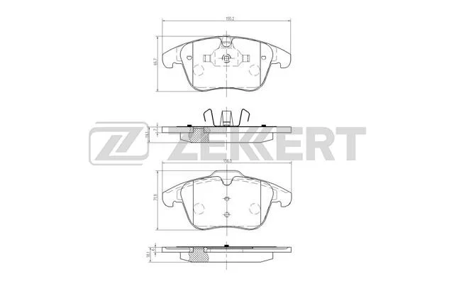 Колодки торм FORD MONDEO IV/GALAXY 08- пер ZEKKERT GDB1683=GDB1960