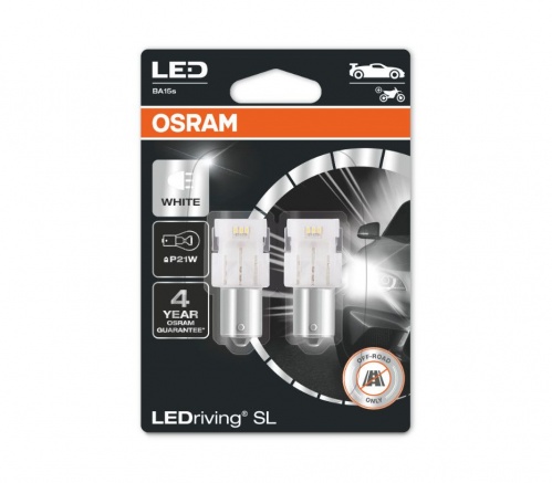 Автолампа LED P21W OSRAM (пара/6000K)