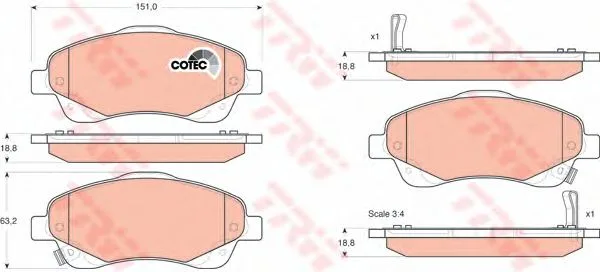 Колодки торм TOYOTA AVENSIS 03-09 пер МАРКОН GDB3336=2104602