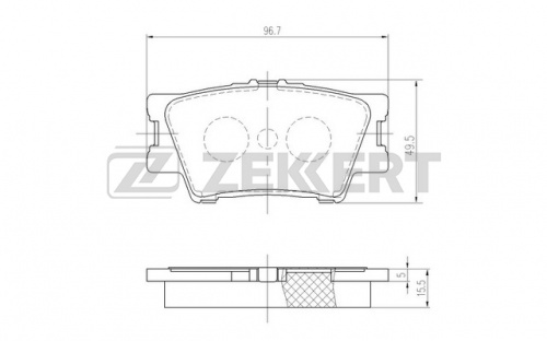 Колодки торм TOYOTA RAV4 06-/CAMRY V40/V50 зад ZEKKERT GDB3426=2123100