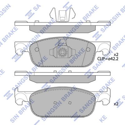 Колодки торм RENAULT SANDERO II/LADA X-RAY пер SANGSIN