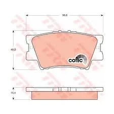 Колодки торм TOYOTA RAV4 06-/CAMRY V40/V50 зад TRW GDB3426