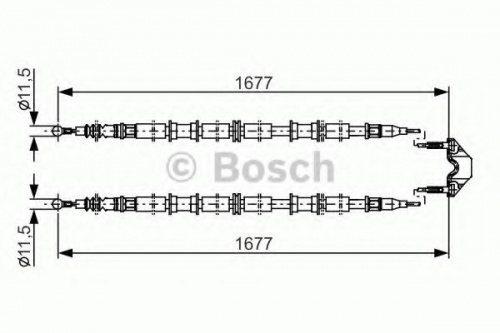 Трос ручника OPEL ZAFIRA A BOSCH (диски)