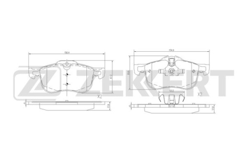 Колодки торм ROVER 75 пер ZEKKERT GDB1374