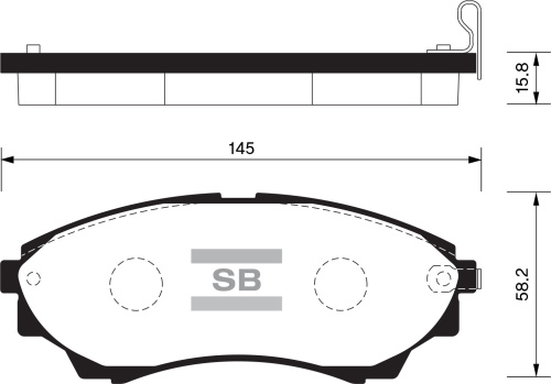 Колодки торм FORD RANGER/MAZDA BT-50 пер SANGSIN GDB3403=2115100 (+PFK563)