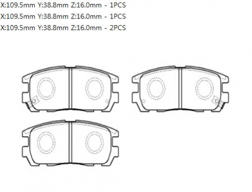 Колодки торм GW HAVAL H6 COUPE/HAVAL F7 задн HSB (см. GDB1187)