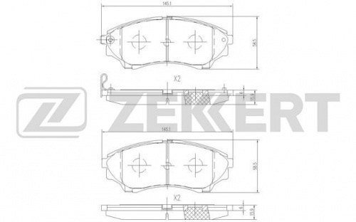 Колодки торм FORD RANGER/MAZDA BT-50 пер ZEKKERT GDB3403=2115100 (+PFK563)