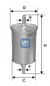 Фильтр топл FORD UFI WK511/2=KL458