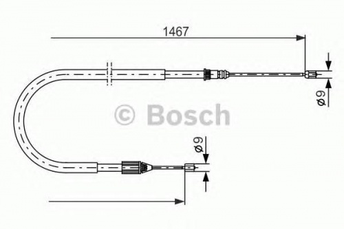 Трос ручника RENAULT DUSTER 4x4 BOSCH 32030